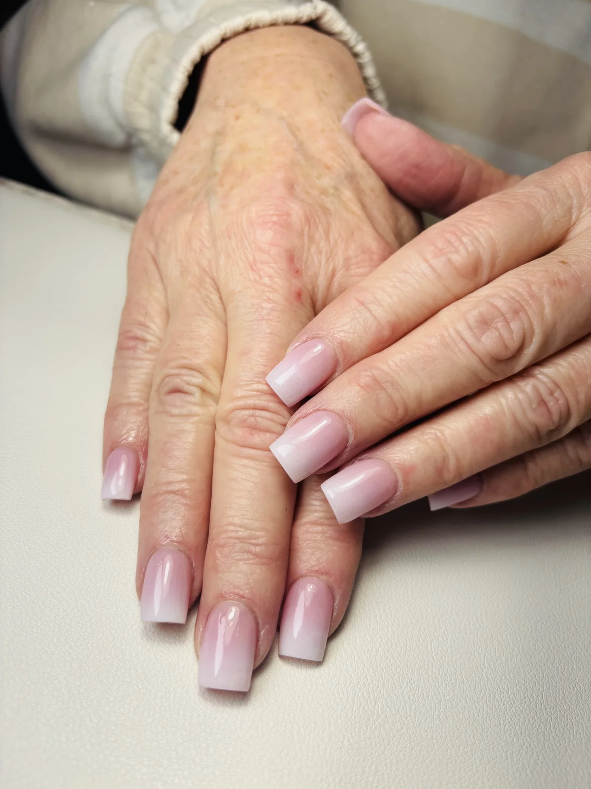 Mauve square manicure by Top Ten Nails Spa
